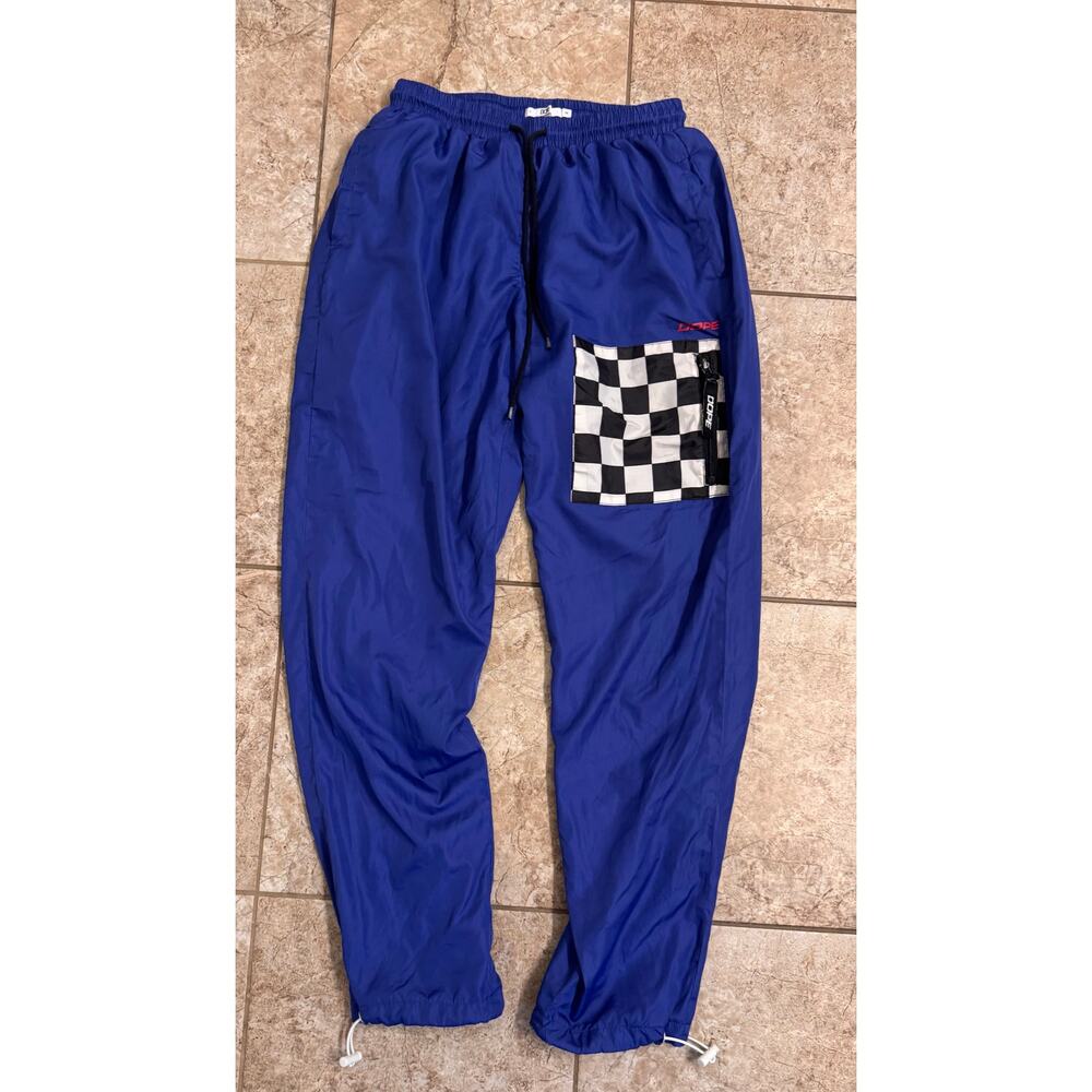 Dope Men's Blue Circuit Jogger Pants Size M Zip Pocket Cinch Ankle